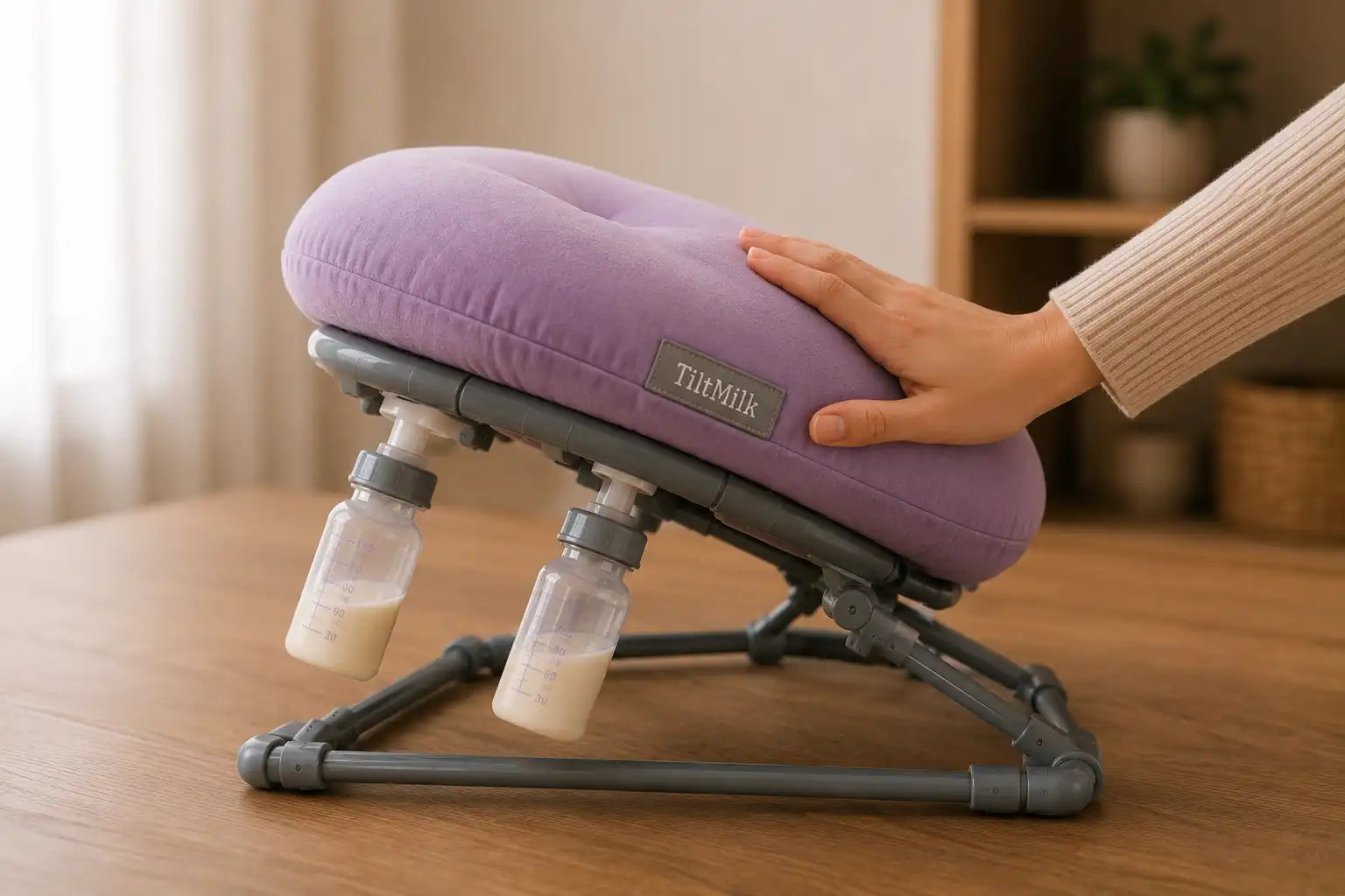 The working TiltMilk prototype